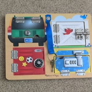 Melissa & Doug Colorful Wooden Latches Board